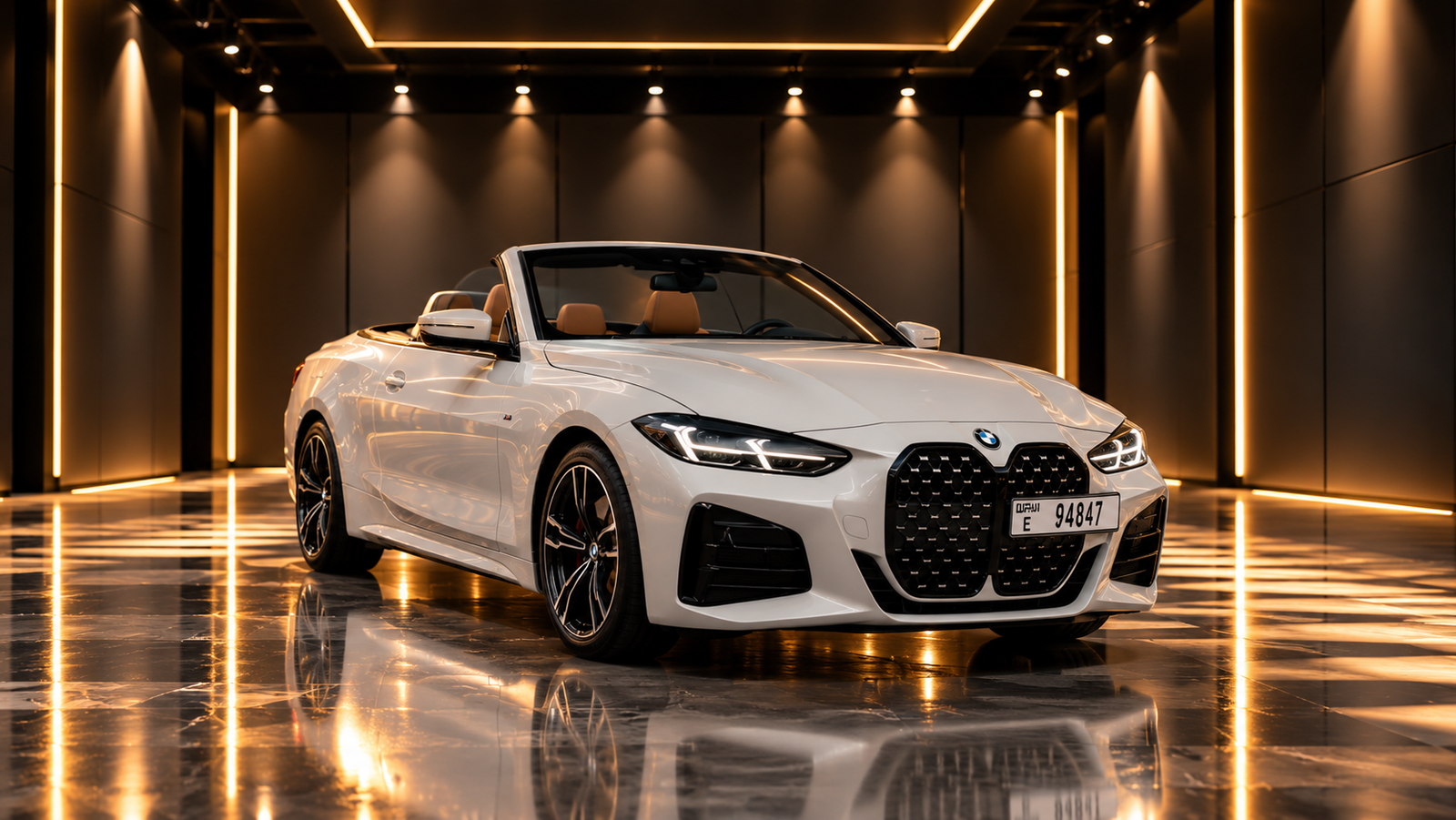 white bmw convertible